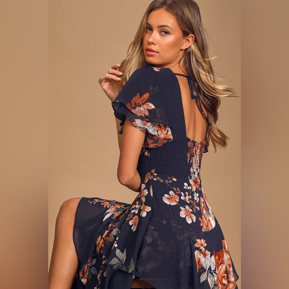 NWT Lulus Midnight mood tiered maxi dress - Picture 4 of 4